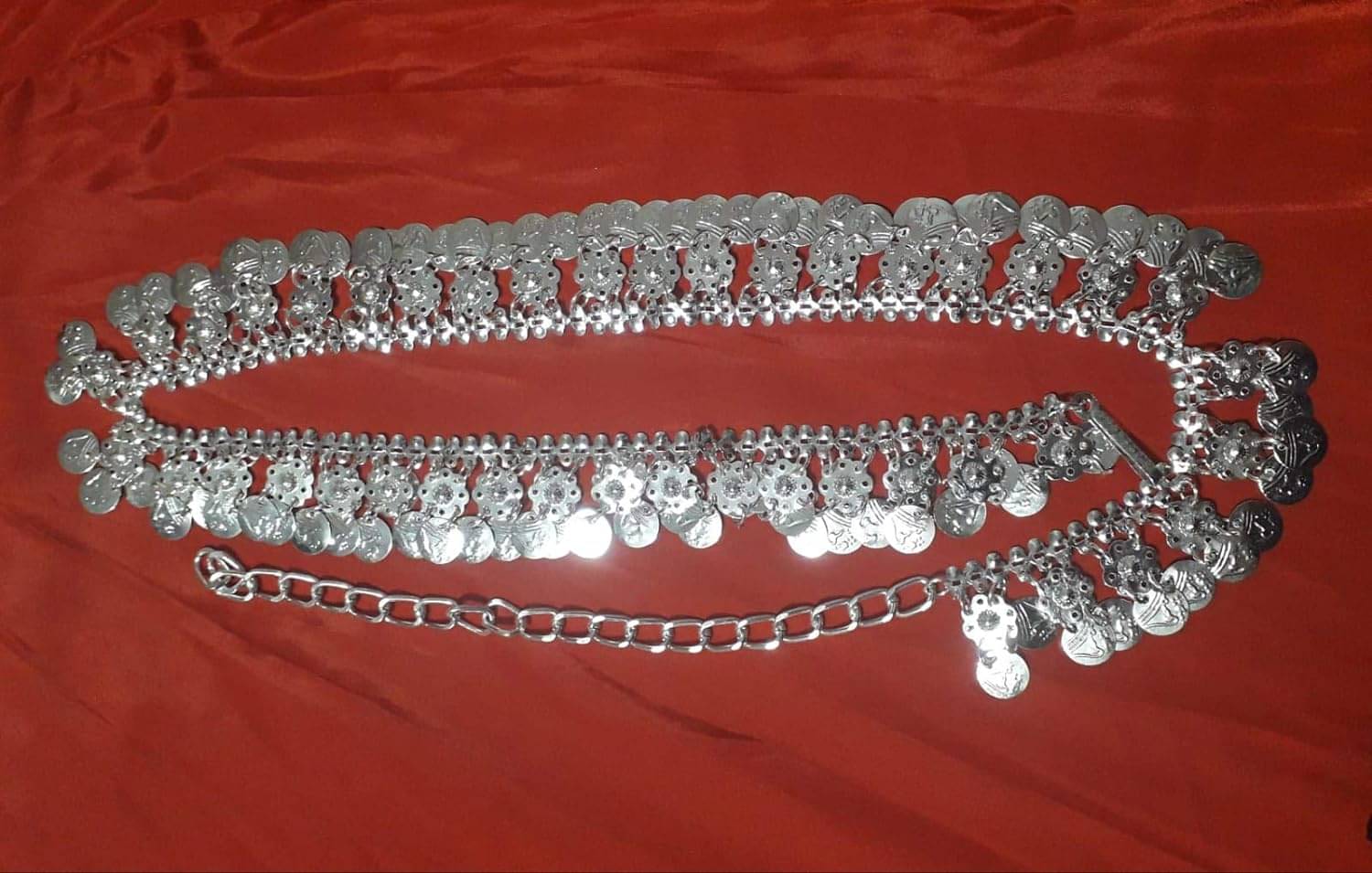     			Silver Dance Belly Belt Kamarband Kamarpati Jewellery For Girls - 1pcs