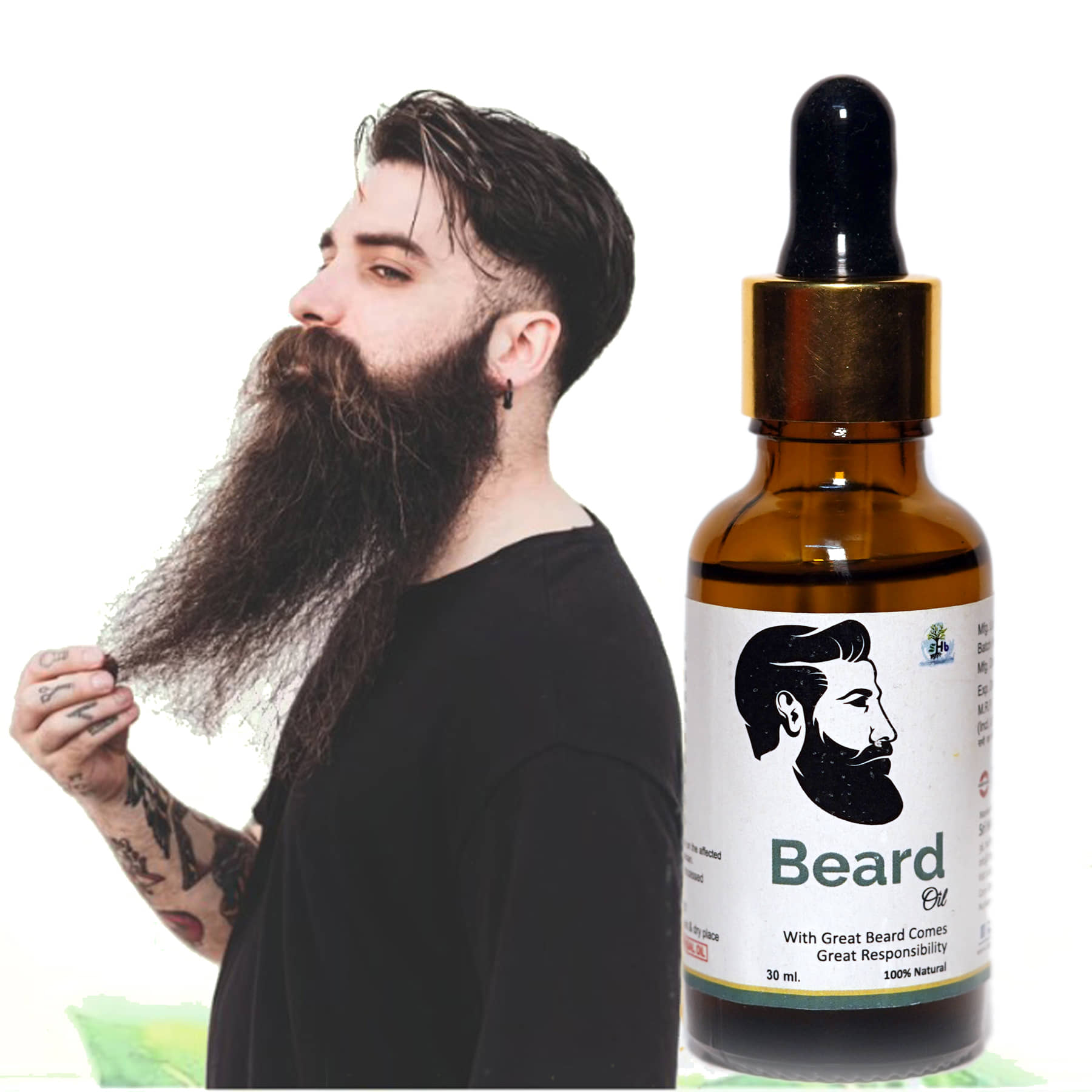 Sri Herbasia biotech Growth And Softness Beard Oil 30 ml - Beard Care and Tools | Buy online on ZillyBuy