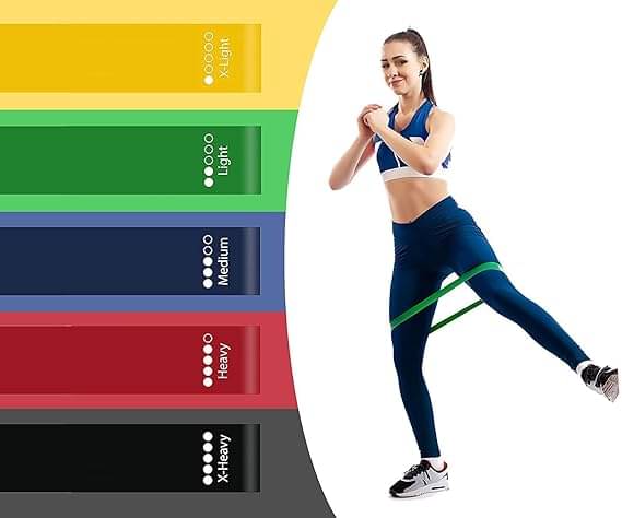 Standard Loop Bands - Resistance Band Kit Set, 5 Levels of Resistance - Exercise Bands for Strength Training, Flexibility, & Body Workout - Light, Medium, Heavy, Pack of 1 Standard Loop Bands - Resistance Band Kit Set, 5 Levels of Resistance - Exercise Bands for Strength Training, Flexibility, & Body Workout - Light, Medium, Heavy, Pack of 1