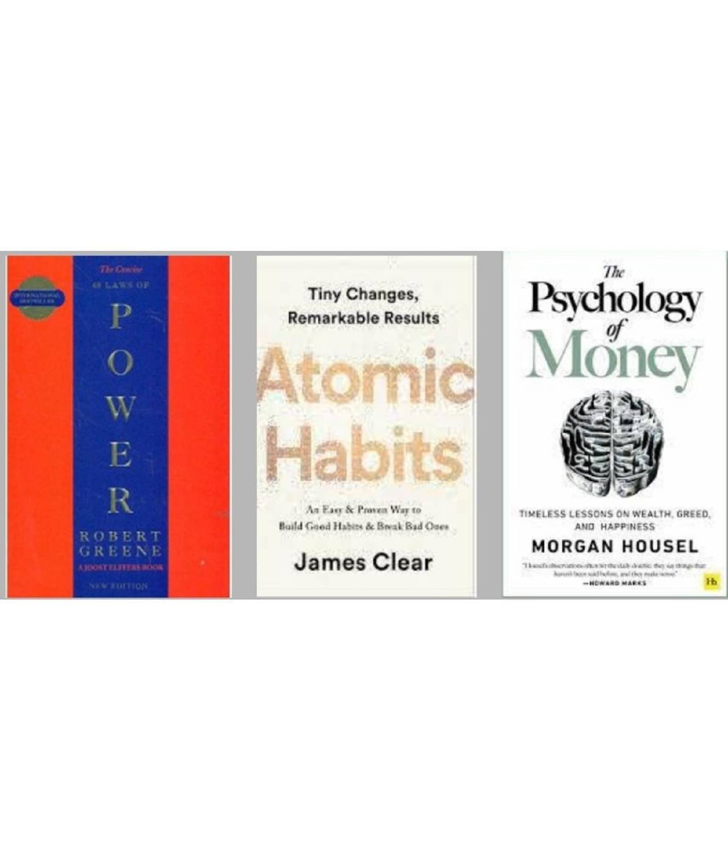     			The Concise 48 Laws Of Power + Atomic Habits + The Psychology of Money