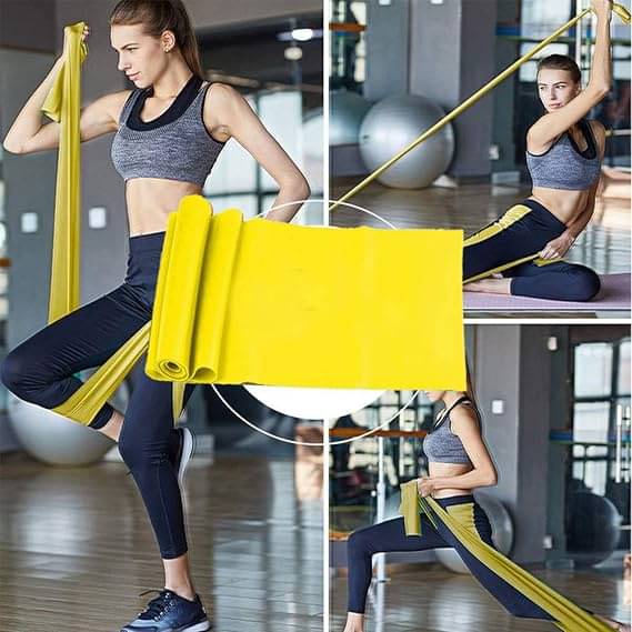     			Thera Band,  Band Loop Yellow, 12 INCHES, Light,Beginner,Lower Pilates, Crossfit, Yoga, Toning, Stretching, Physical Therapy, Strength Training Without Weights, Pack of 1