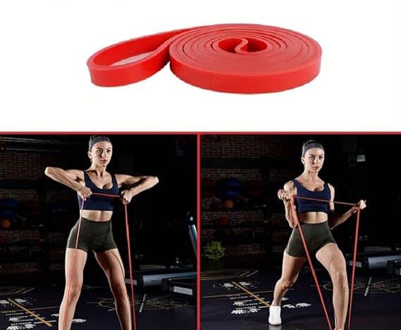 Thera Band Resistance Bands for Workout for Men & Women Resistance Band Set & Exercise Band for Home Gym Fitness Pull Up Band & Toning Band 100% Natural and Unbreakable Rubber, Red Pack of 1 - Sports and Fitness Equipment | Buy online on ZillyBuy