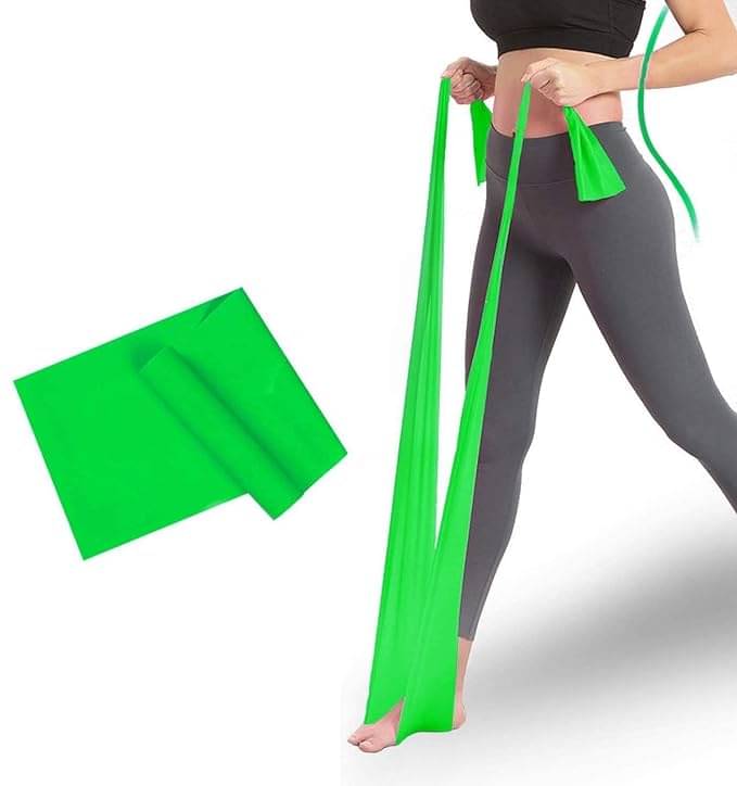     			Thera band Yellow Thin/Light Resistance Latex Free Exercise Band 6 Feet(Length) x 4 Inches(Width), Pack of 1 Green