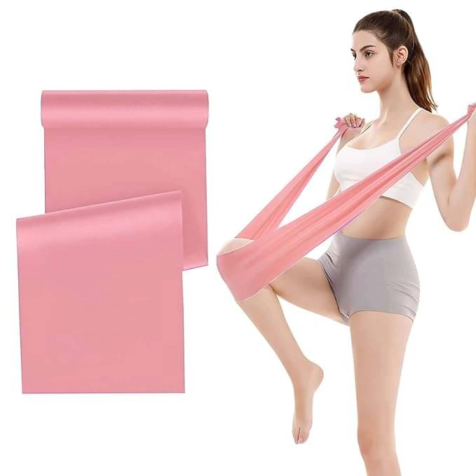    			Thera band Yellow Thin/Light Resistance Latex Free Exercise Band 6 Feet(Length) x 4 Inches(Width), Pack of 1 Pink
