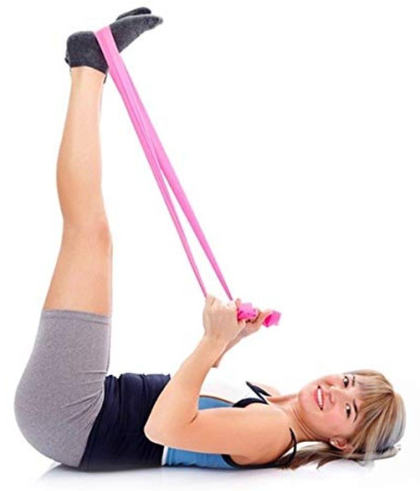     			Yoga Band, Resistance Exercise Band for Training Latex-Free Anti-Allergic & Tear-Resistant TheraBand for Exercise, Stretching, Workout & Physiotherapy (Pink) Pack of 1