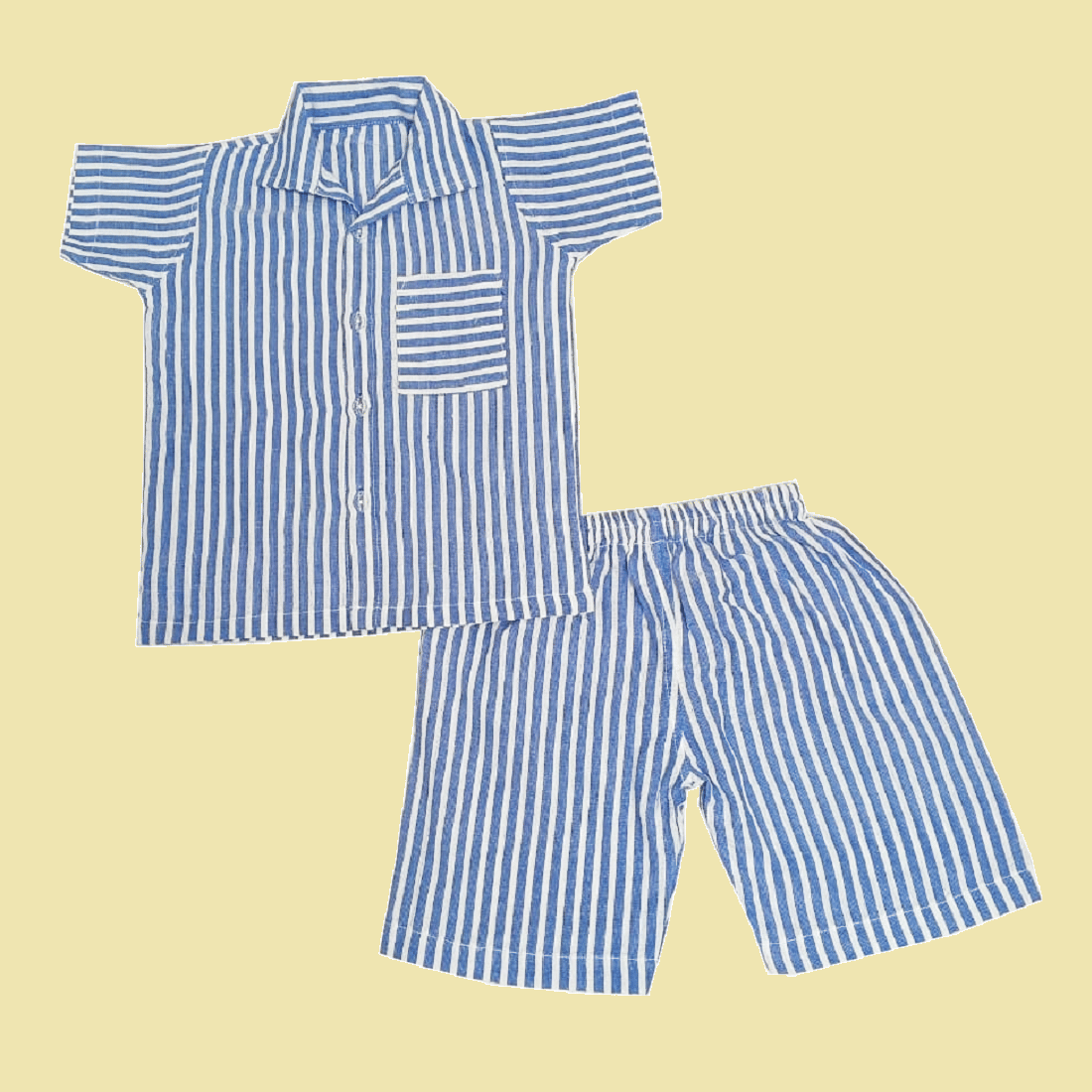 harshvardhanmart.com Pack of 1 Boys Cotton Shirt & Shorts Set ( Blue )