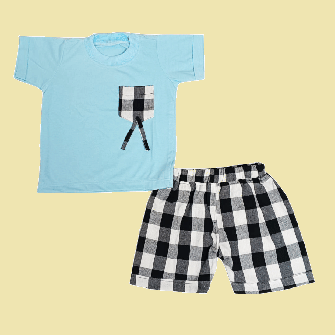     			harshvardhanmart Pack of 1 Baby Boys Cotton T-Shirt & Shorts ( Light Blue )