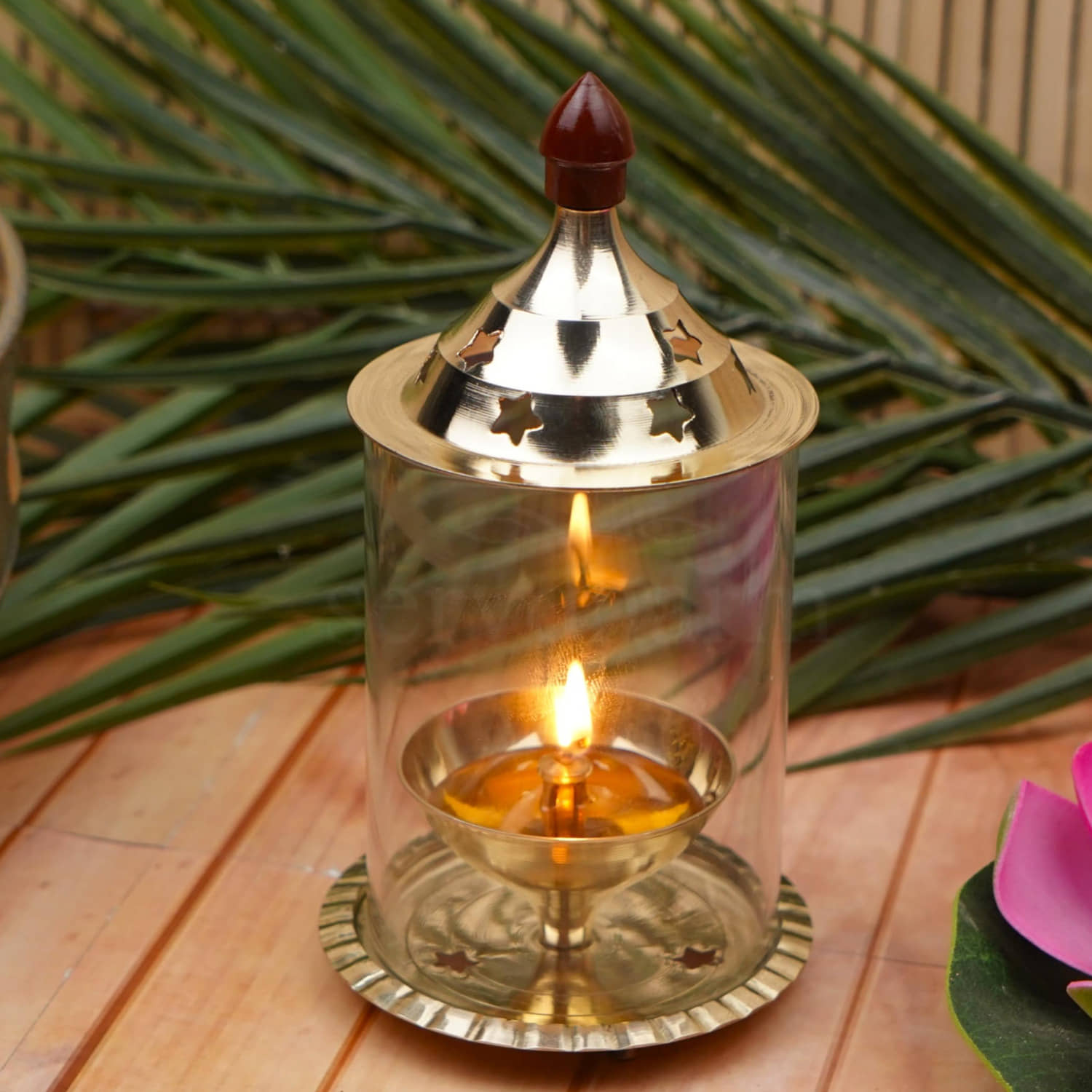ServDharm Borosilicate Glass Akhand Diya - Pack of 1