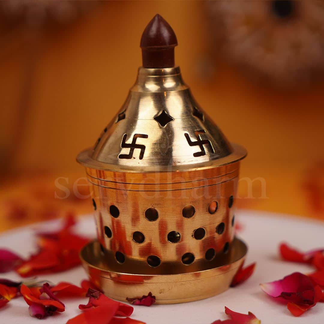 ServDharm Brass Akhand Diya - Pack of 1