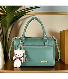 Lorem Green Faux Leather Sling Bag