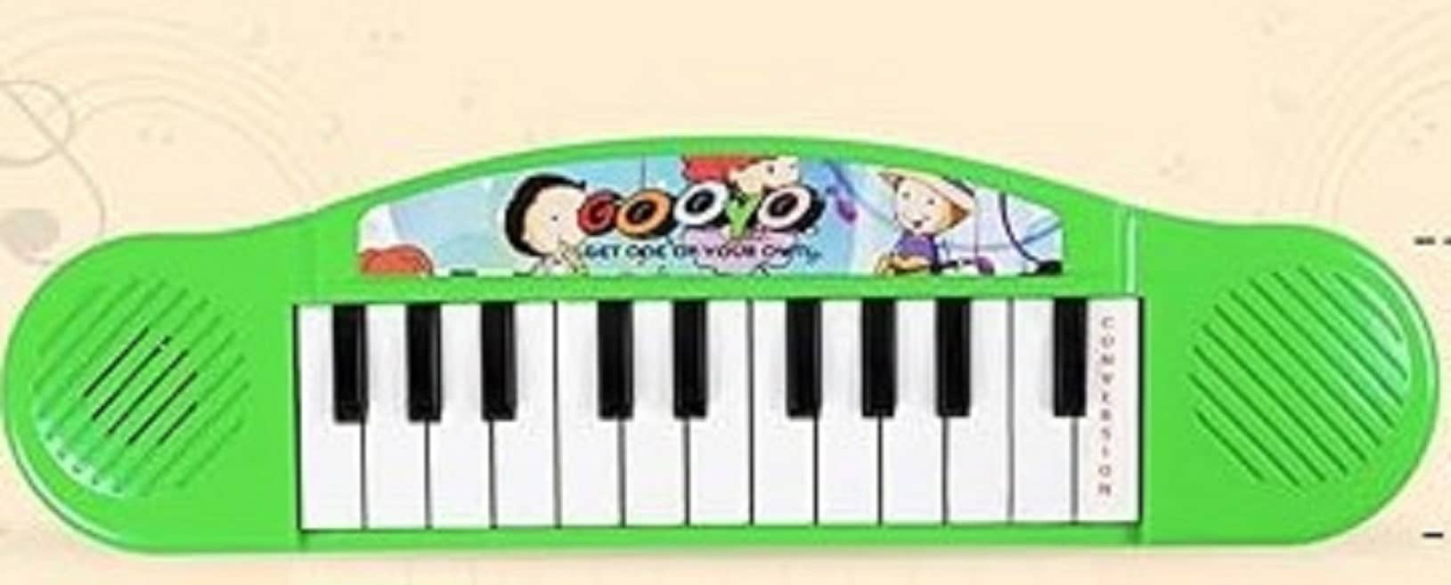 1626YY-YESKART GREEN  Gooyo Mini Piano Keyboard Musical Toy for Kids/Babies/Girls/Boys/Gifts- 3716 | Red Color, 2xAA Battery (Not Included)
