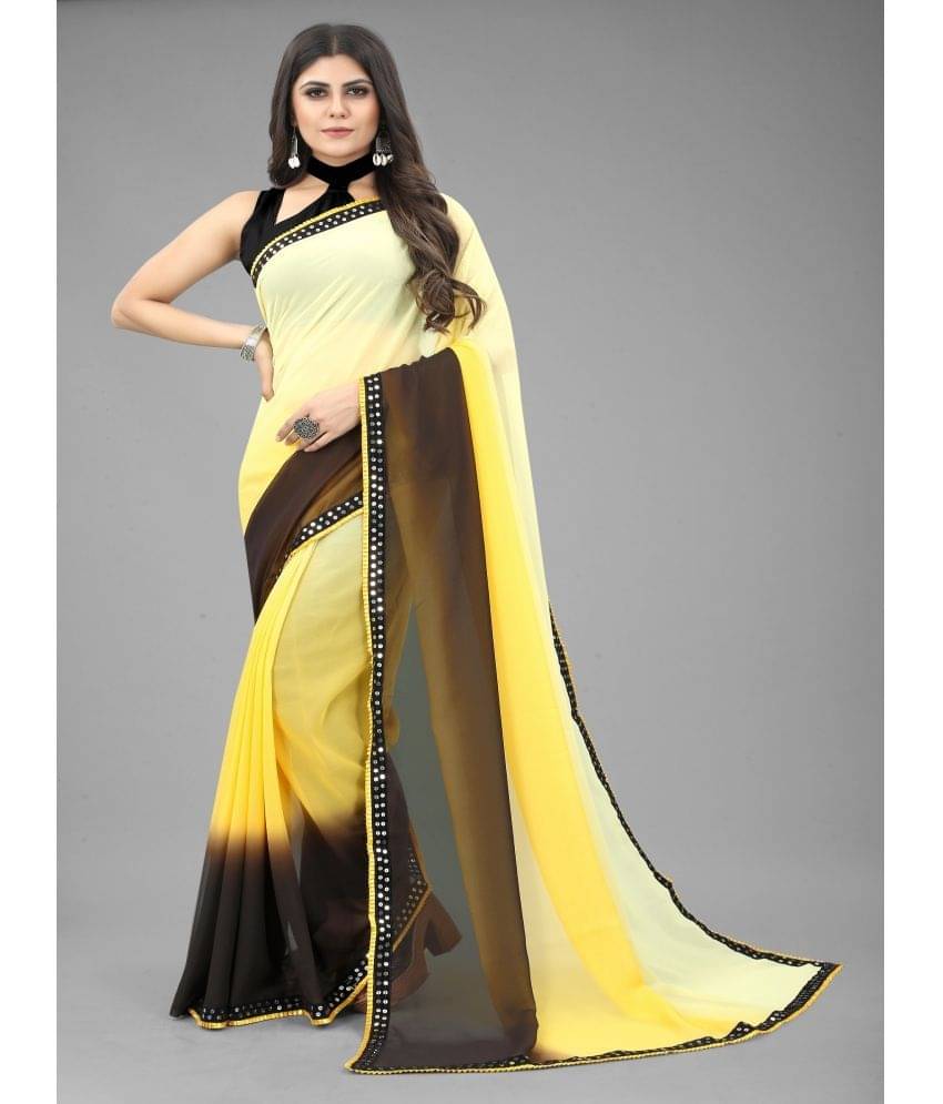 A TO Z CART Banarasi Silk Embellished Saree With Unstitched Blouse Piece ( Yellow ) A TO Z CART Banarasi Silk Embellished Saree With Unstitched Blouse Piece ( Yellow )