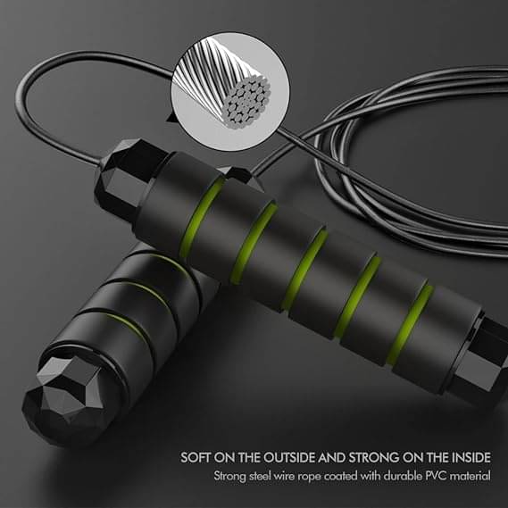 Adjustable Skipping Rope,Tangle Free, Ball Bearing for Fast & Smooth Workout ,Jump Rope for Workouts, CrossFit,  Memory Foam Handles for Women, Men & Kids, Pack of 1     			Adjustable Skipping Rope,Tangle Free, Ball Bearing for Fast & Smooth Workout ,Jump Rope for Workouts, CrossFit,  Memory Foam Handles for Women, Men & Kids, Pack of 1