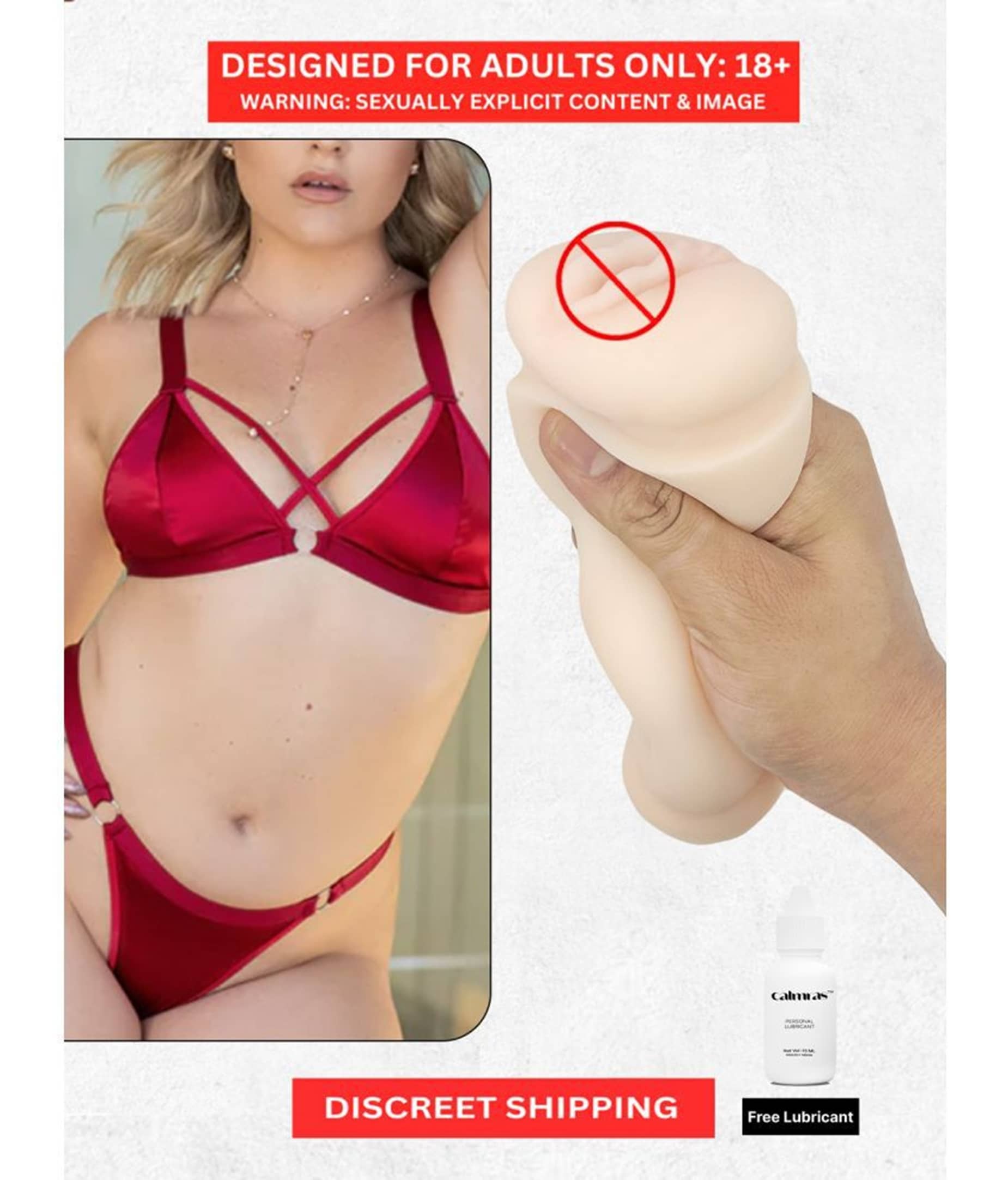 Airtech Self-Pleasure Device - High Quality Soft Silicon Masturbator and Flexible Design for Men( Free Lube)