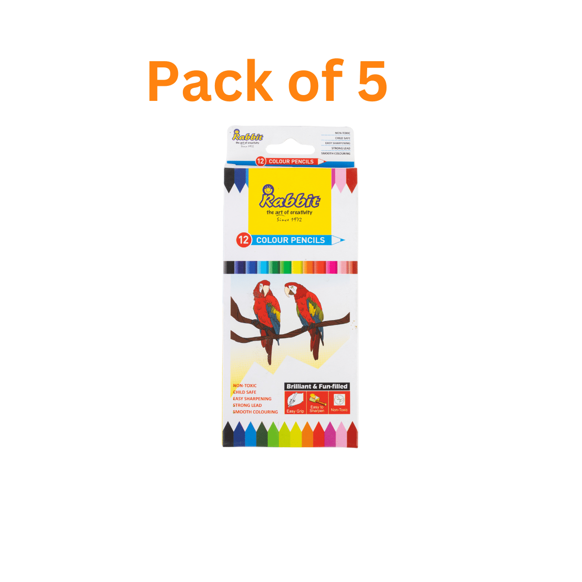 Artiggle 12 Colours Pencil, Triangular Shaped Body For Comfortable Grip Colour Pencils - Pack of 5 Artiggle 12 Colours Pencil, Triangular Shaped Body For Comfortable Grip Colour Pencils - Pack of 5