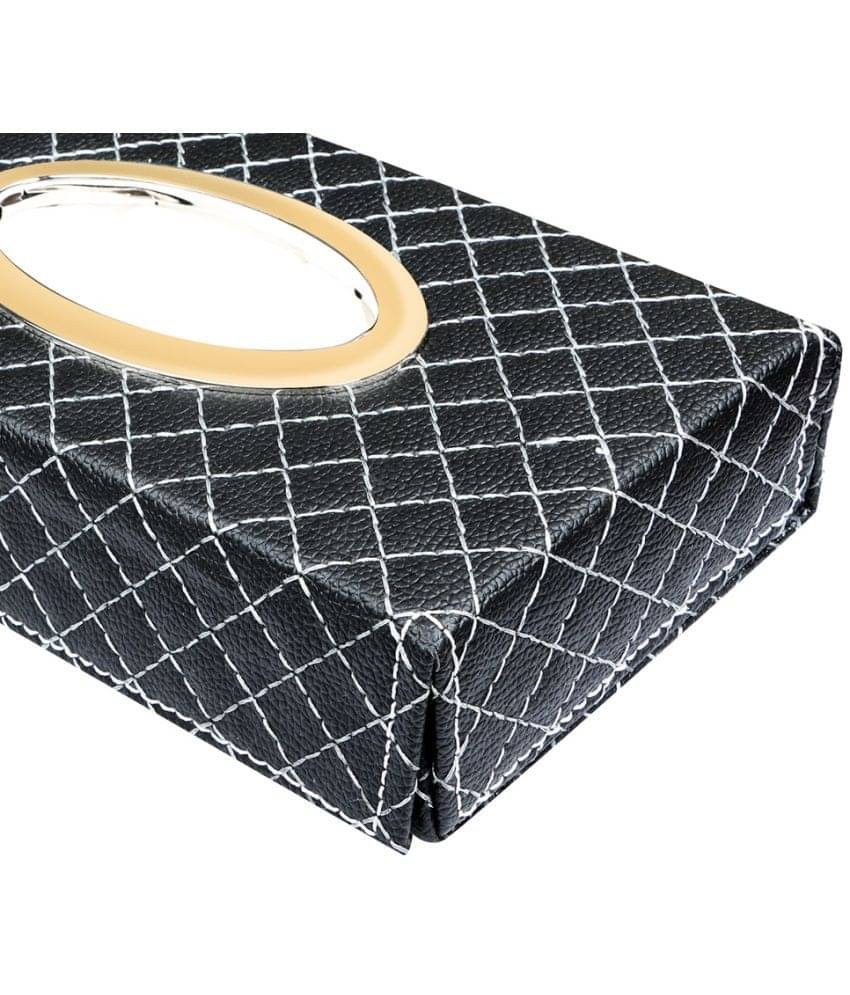     			Auto Hub Car Tissue Dispenser Leatherite Black
