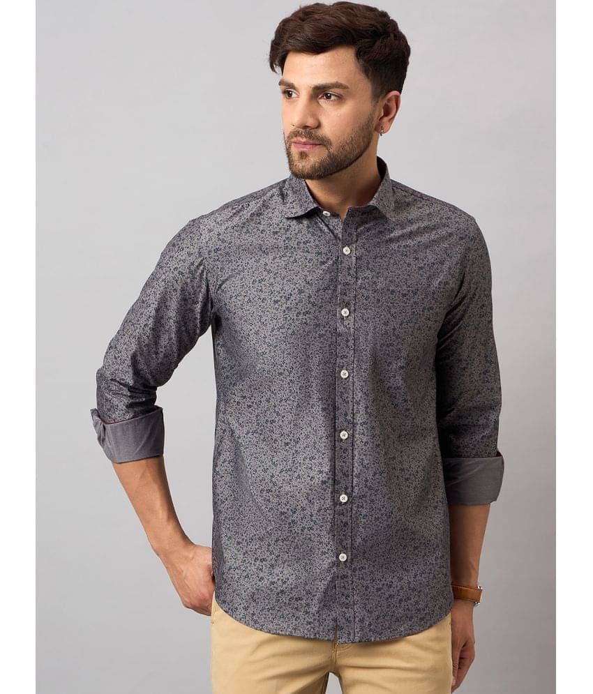 Club York Cotton Blend Regular Fit Printed Full Sleeves Men's Casual Shirt - Dark Grey ( Pack of 1 ) Club York Cotton Blend Regular Fit Printed Full Sleeves Men's Casual Shirt - Dark Grey ( Pack of 1 )