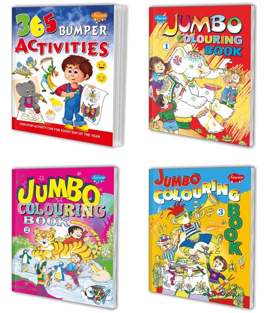 Complet Jumbo Colouring Book | Pack of 4 Books Complet Jumbo Colouring Book | Pack of 4 Books