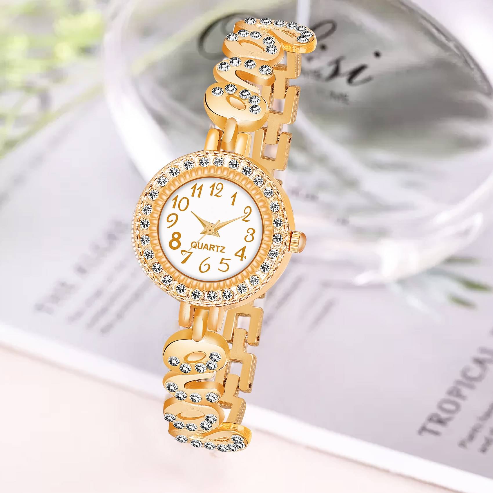     			DECLASSE Gold Metal Analog Womens Watch