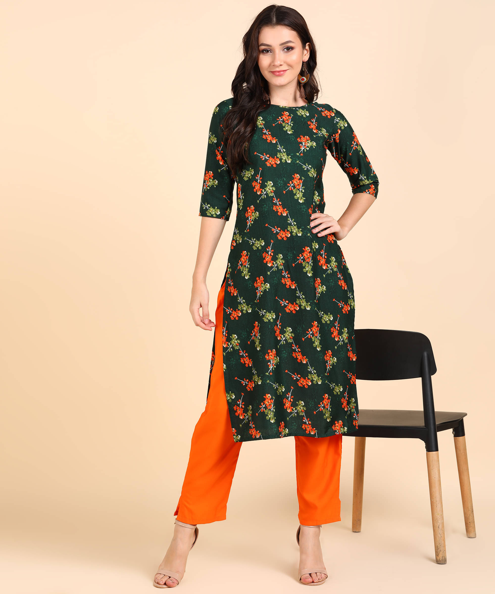 DSK STUDIO Crepe Printed Kurti With Pants Women's Stitched Salwar Suit - Green ( Pack of 1 ) DSK STUDIO Crepe Printed Kurti With Pants Women's Stitched Salwar Suit - Green ( Pack of 1 )