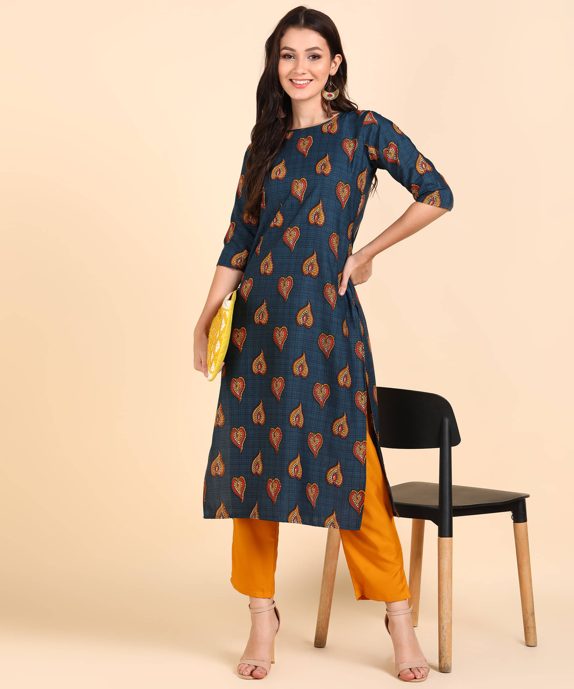 DSK STUDIO Crepe Printed Kurti With Pants Women's Stitched Salwar Suit - Blue ( Pack of 1 ) DSK STUDIO Crepe Printed Kurti With Pants Women's Stitched Salwar Suit - Blue ( Pack of 1 )