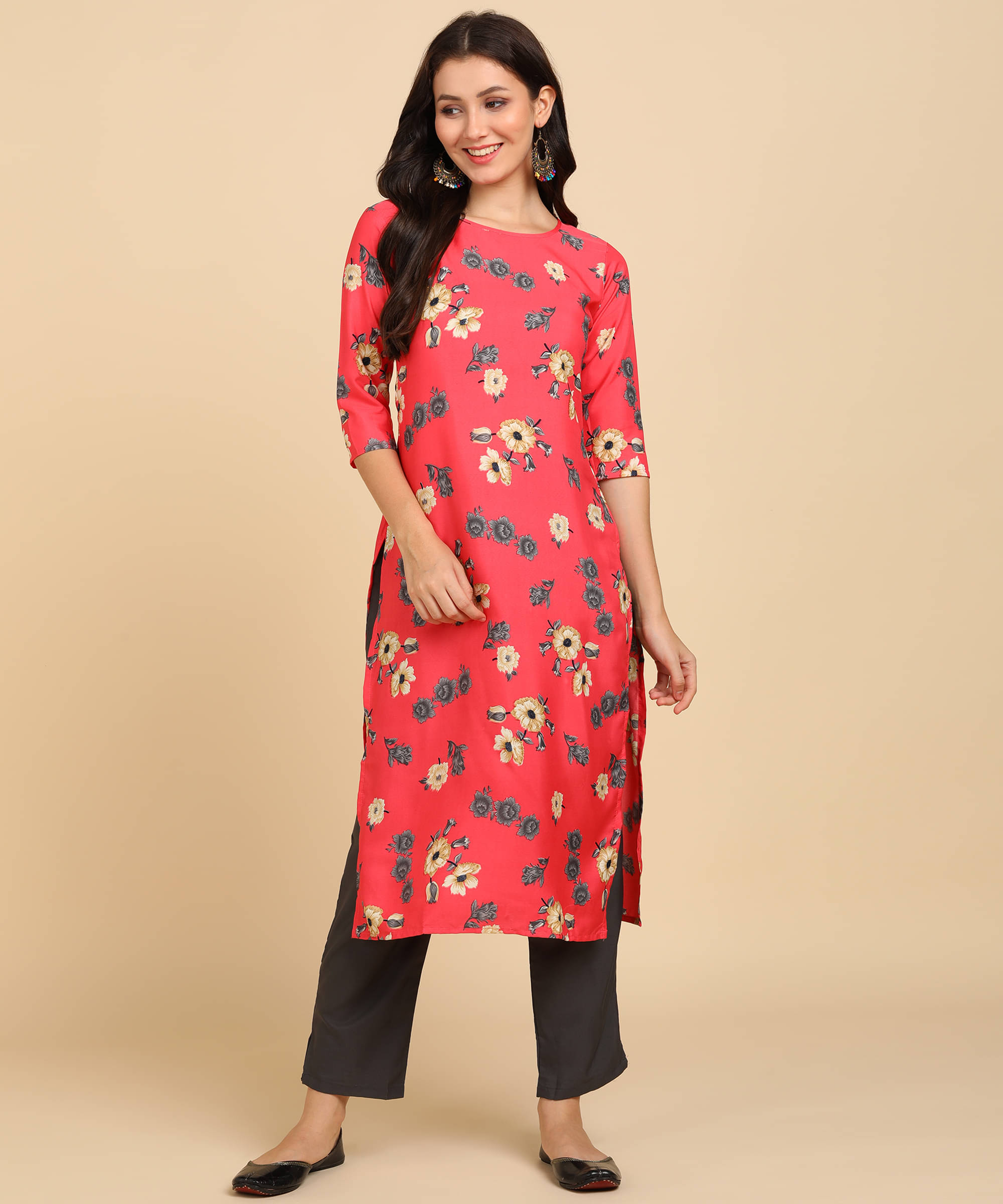 DSK STUDIO Crepe Printed Kurti With Pants Women's Stitched Salwar Suit - Pink ( Pack of 1 ) DSK STUDIO Crepe Printed Kurti With Pants Women's Stitched Salwar Suit - Pink ( Pack of 1 )