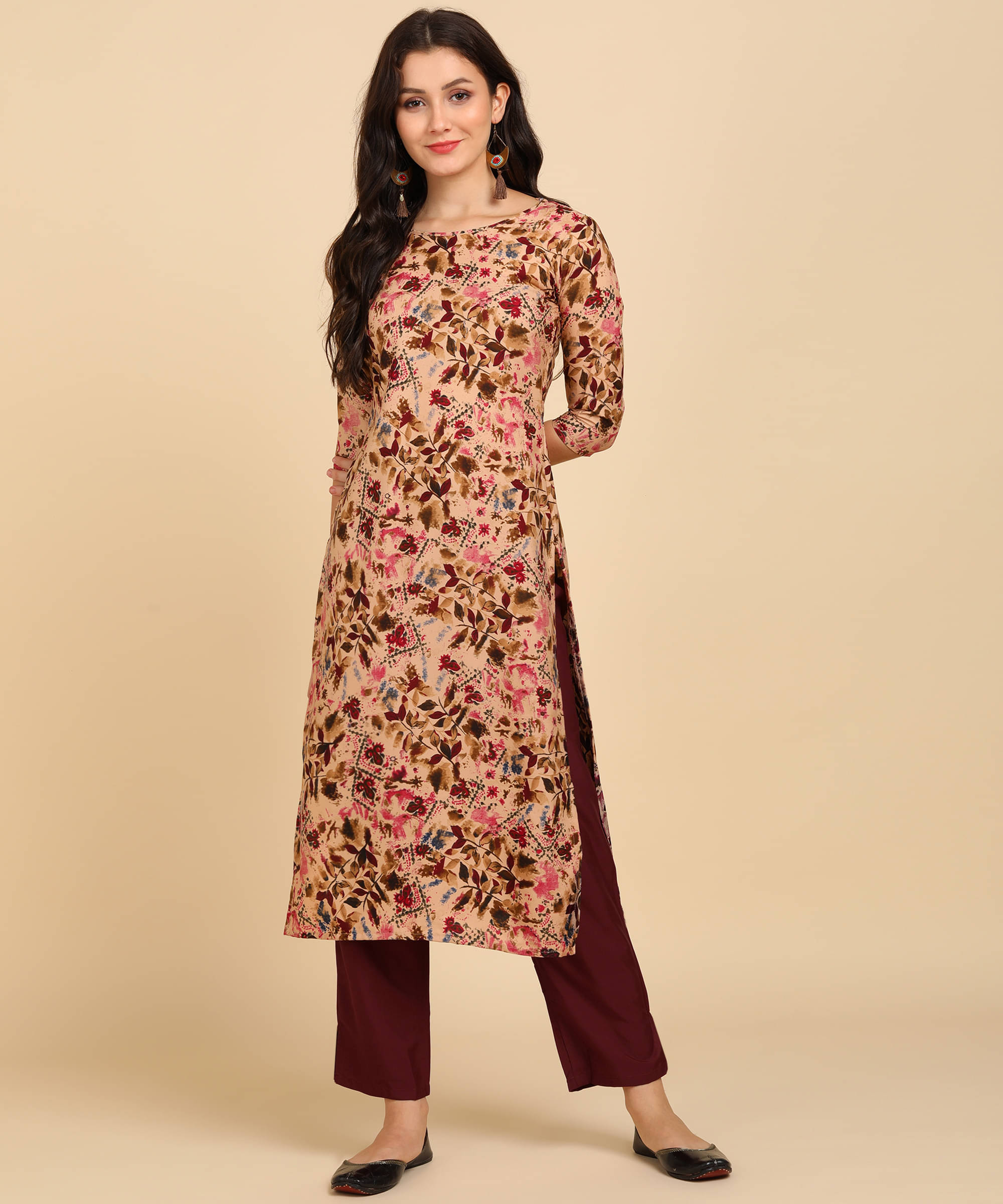 DSK STUDIO Crepe Printed Kurti With Pants Women's Stitched Salwar Suit - Pink ( Pack of 1 ) DSK STUDIO Crepe Printed Kurti With Pants Women's Stitched Salwar Suit - Pink ( Pack of 1 )