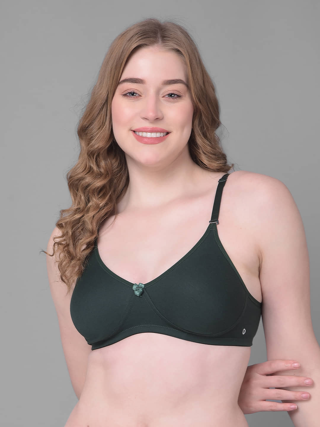 Dollar Missy Green Cotton Non Padded Women's T-Shirt Bra ( Pack of 1 )