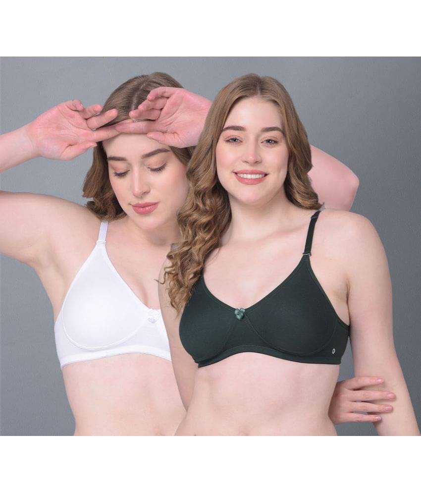 Dollar Missy Pack of 2 Cotton Women's T-Shirt Bra ( Multicolor ) DTS-2152-DG-WH-PO2 Dollar Missy Pack of 2 Cotton Women's T-Shirt Bra ( Multicolor ) DTS-2152-DG-WH-PO2