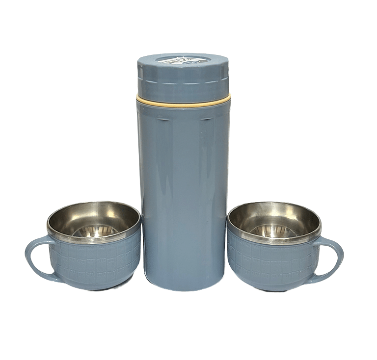     			Dynore Insulated Flask Set Silver Steel Flask ( 400 ml )