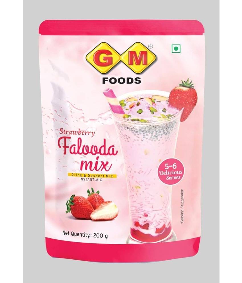 GM FOODS Strawberry Falooda Instant Mix 400 gm GM FOODS Strawberry Falooda Instant Mix 400 gm