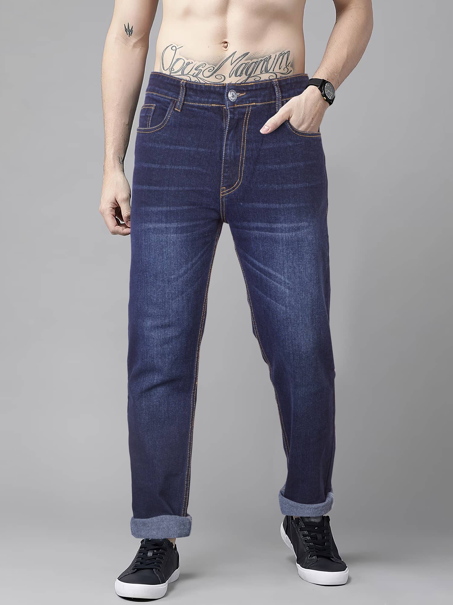 JB JUST BLACK Slim Fit Faded Men's Jeans - Blue ( Pack of 1 ) - Jeans | Buy online on ZillyBuy
