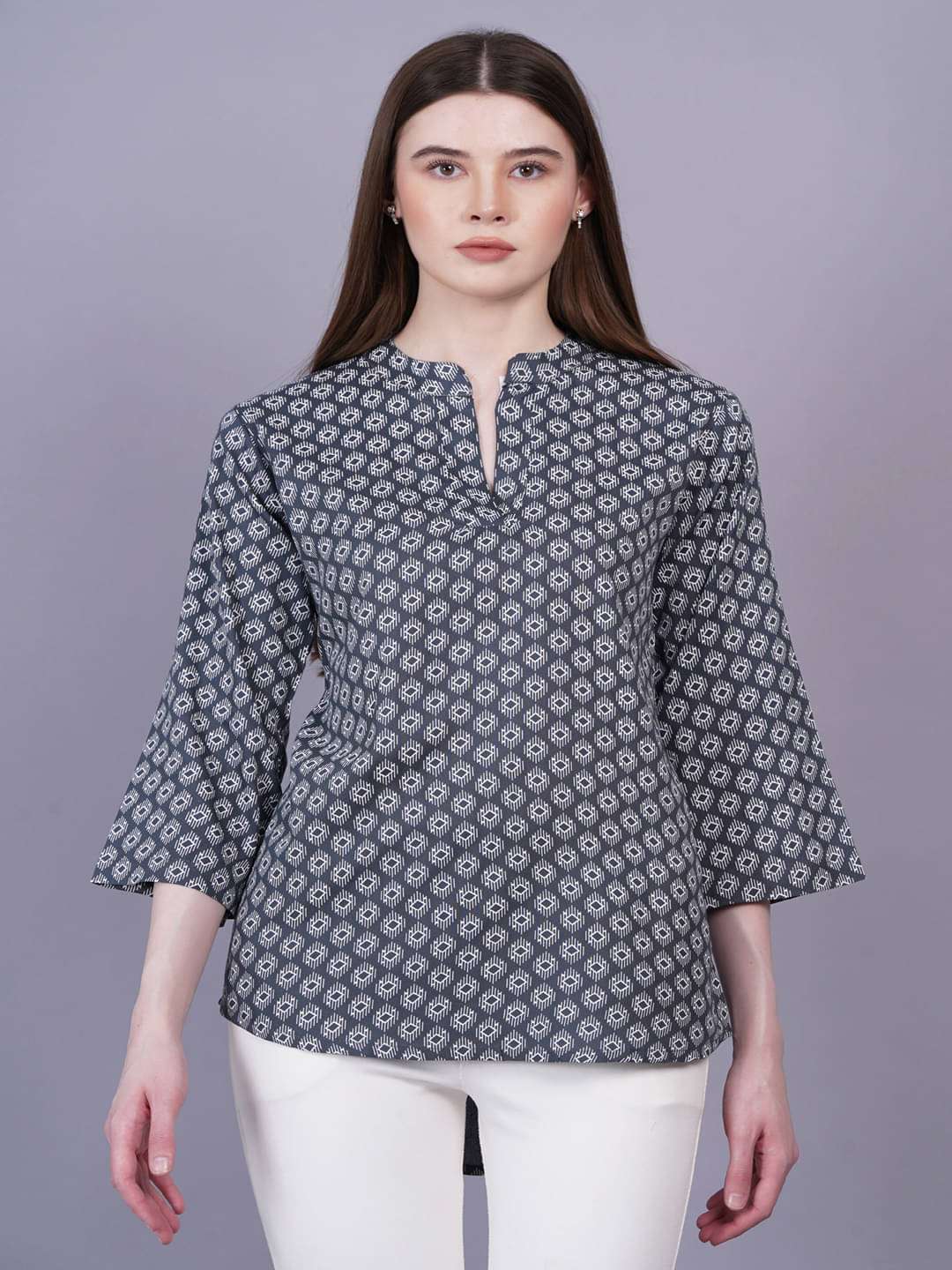     			JC4U Women's Rayon Tunic ( Grey )