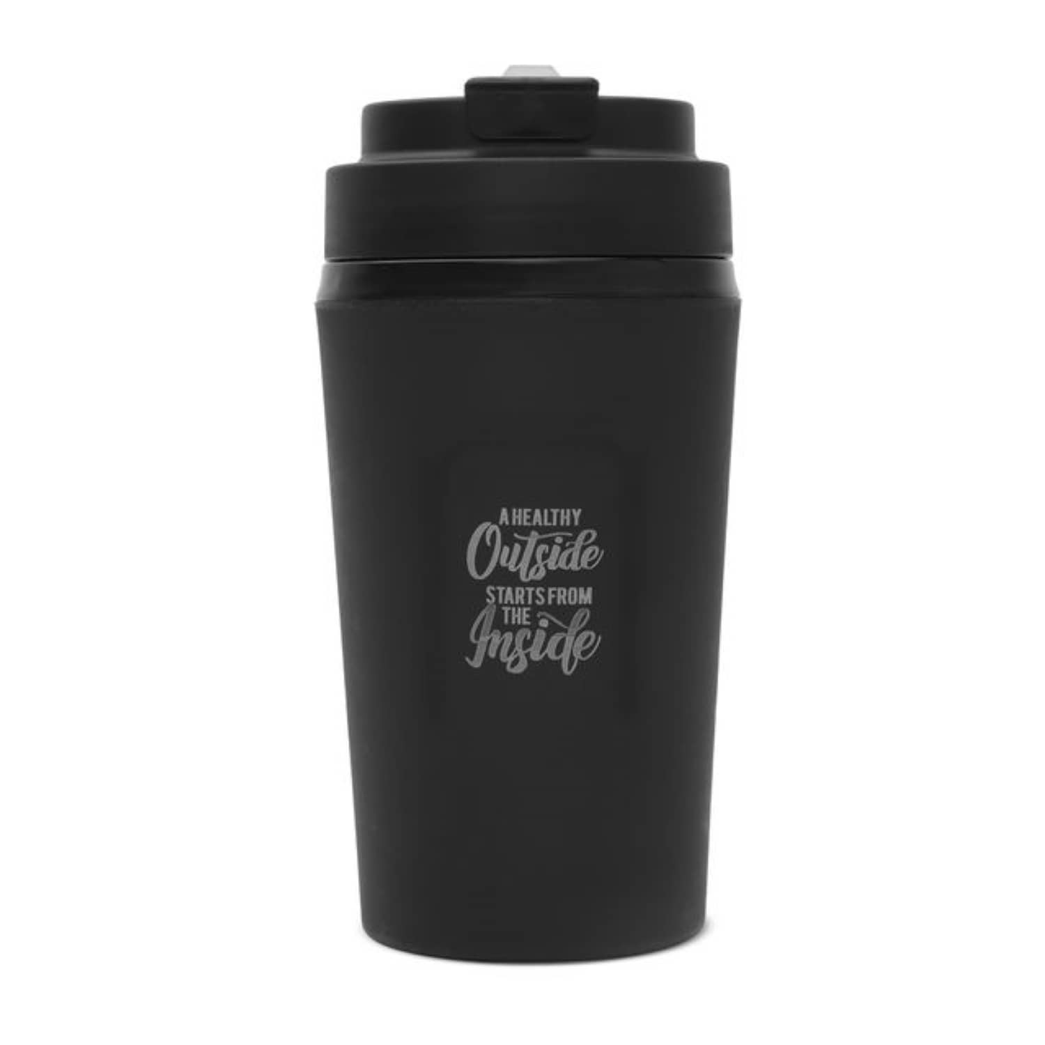 Jaypee SNAPSIP Typography Stainless Steel Travel Mug 385 mL ( Pack of 1 )