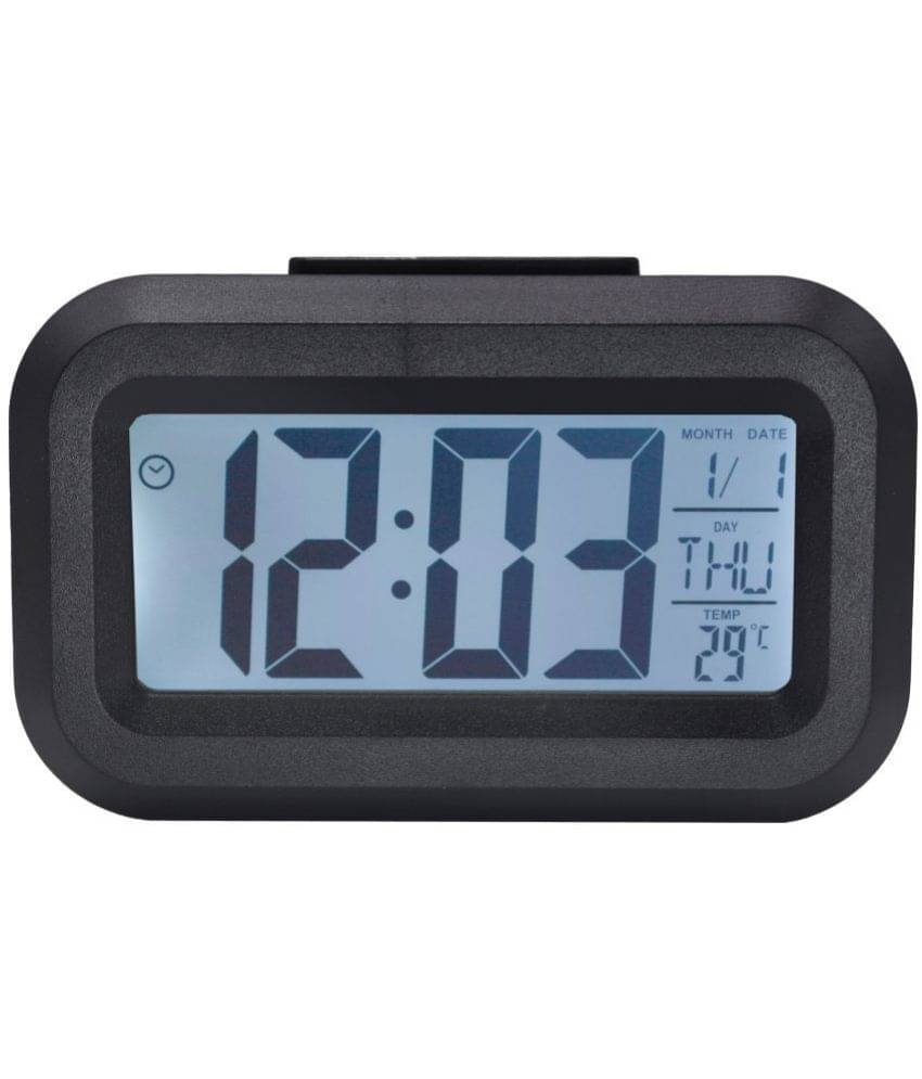     			Kadio Digital Plastic Rectangular Table Clock - Pack of 1