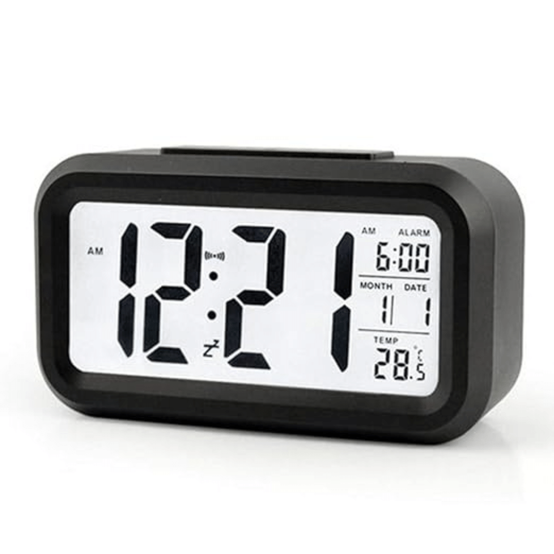     			Kadio Digital Plastic Rectangular Table Clock - Pack of 1