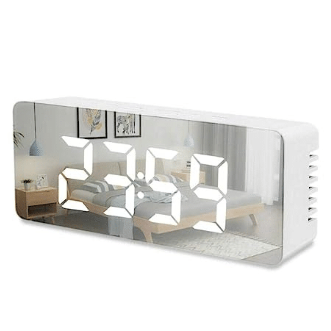     			Kadio Digital Plastic Rectangular Table Clock - Pack of 1