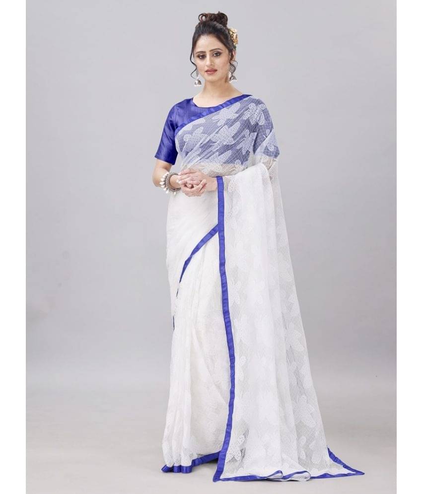LEOSAGI Net Self Design Saree With Unstitched Blouse Piece ( Blue ) LEOSAGI Net Self Design Saree With Unstitched Blouse Piece ( Blue )