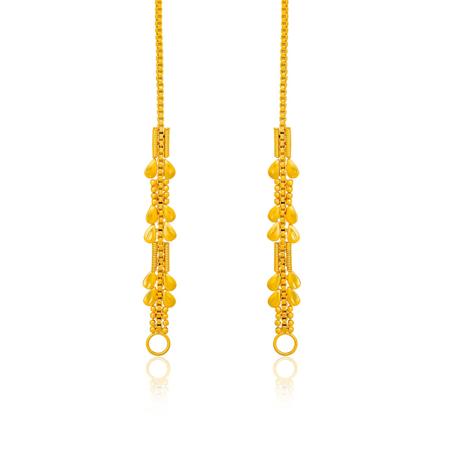 LUV FASHION Golden Drop Earrings ( Pack of 1 ) - Earrings | Buy online on ZillyBuy