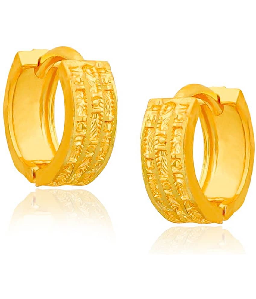 LUV FASHION Golden Hoops Earrings ( Pack of 1 ) - Earrings | Buy online on ZillyBuy