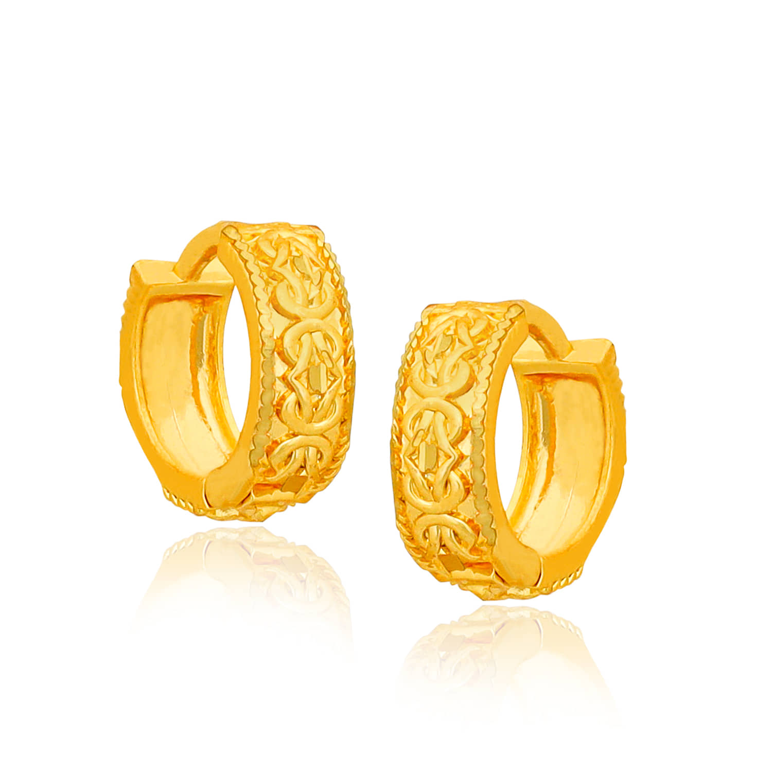 LUV FASHION Golden Hoops Earrings ( Pack of 1 ) - Earrings | Buy online on ZillyBuy