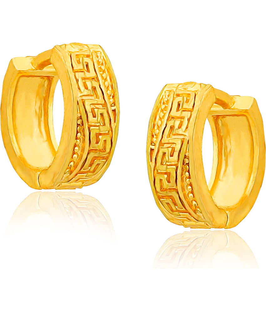 LUV FASHION Golden Hoops Earrings ( Pack of 1 ) - Earrings | Buy online on ZillyBuy