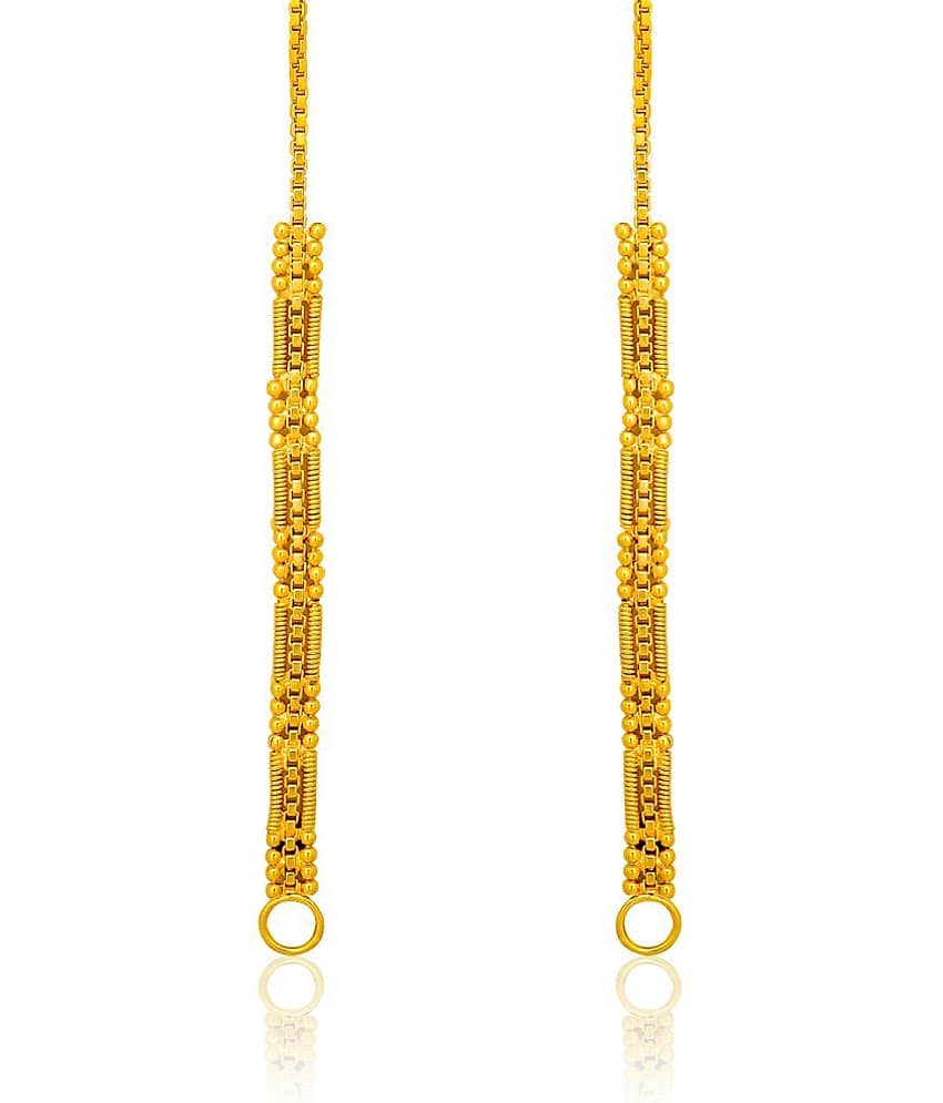 LUV FASHION Golden Jhumki Earrings ( Pack of 1 ) - Earrings | Buy online on ZillyBuy