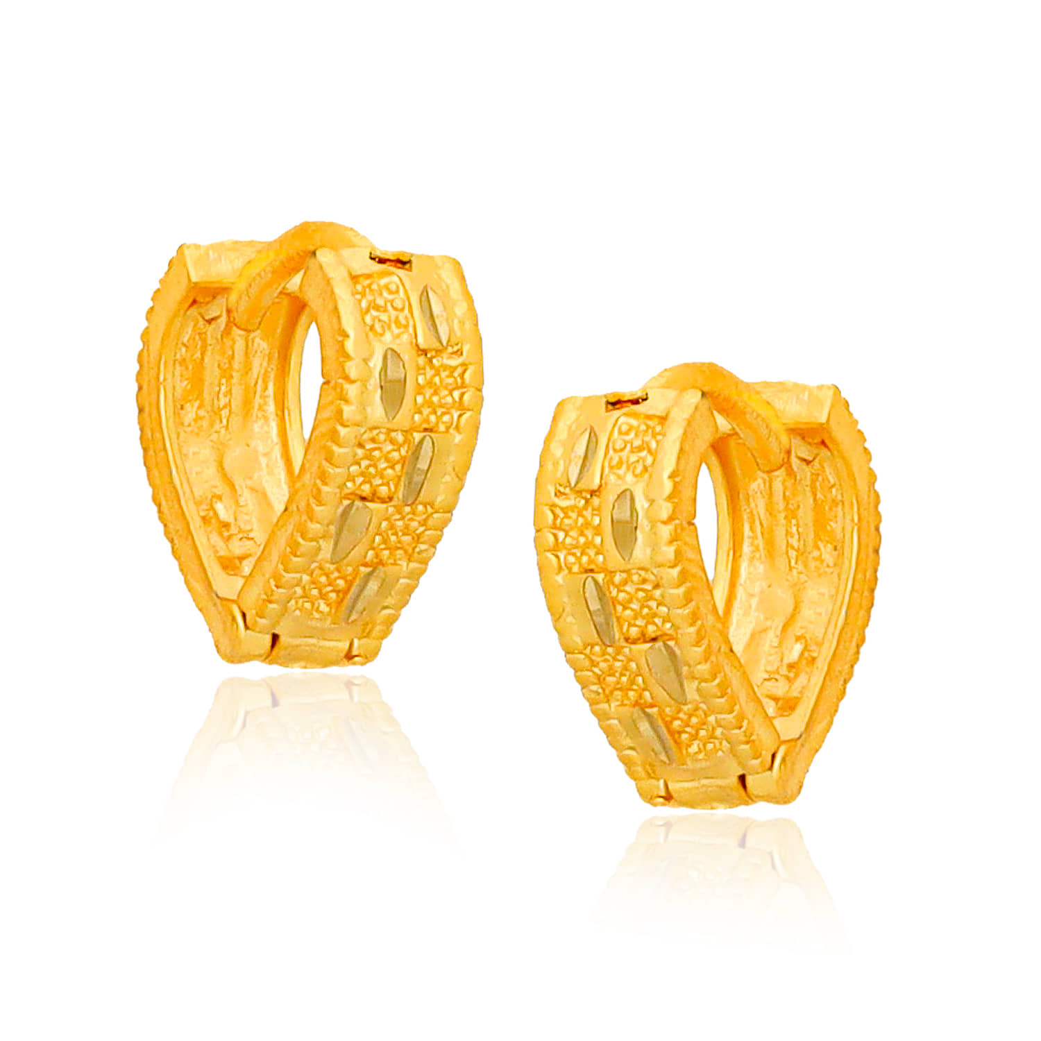 LUV FASHION Golden Jhumki Earrings ( Pack of 1 ) - Earrings | Buy online on ZillyBuy