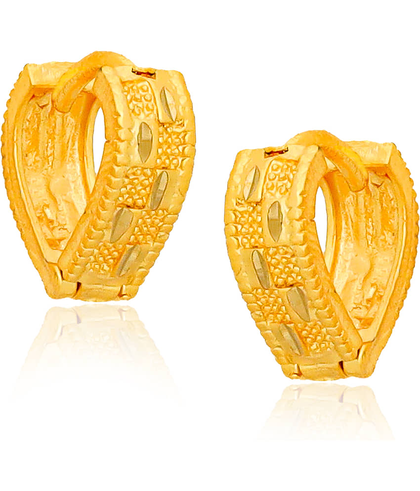 LUV FASHION Golden Jhumki Earrings ( Pack of 1 ) - Earrings | Buy online on ZillyBuy