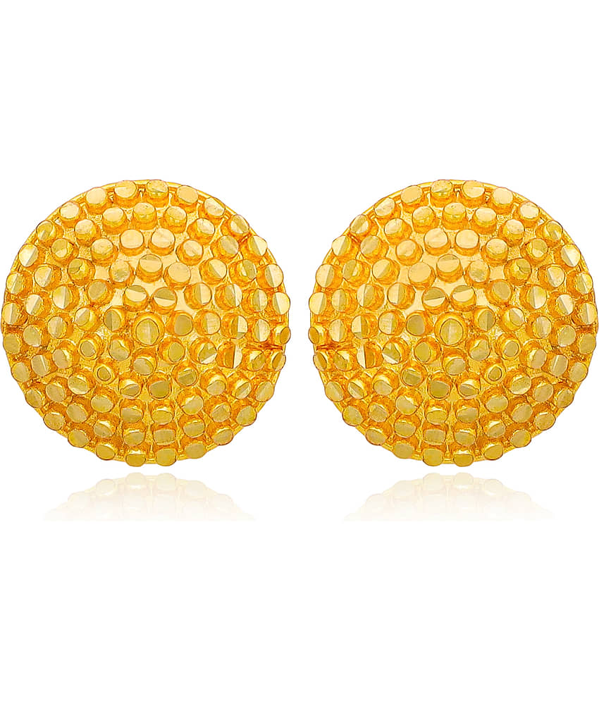 LUV FASHION Golden Jhumki Earrings ( Pack of 1 ) - Earrings | Buy online on ZillyBuy