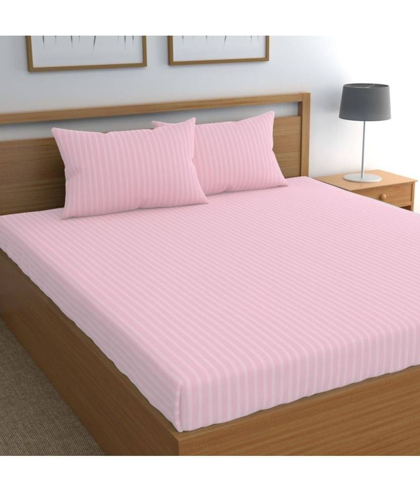     			Neekshaa Satin 1 Double Bedsheet with 2 Pillow Covers ( Baby Pink )