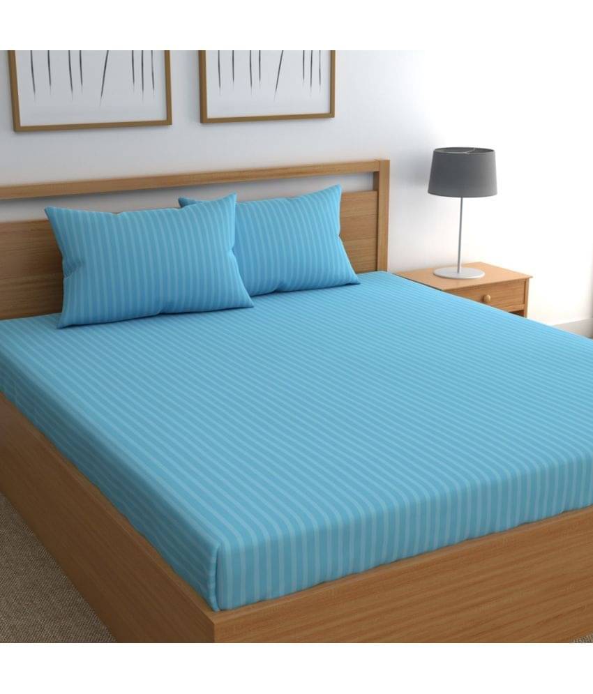 Neekshaa Satin 1 Double Bedsheet with 2 Pillow Covers ( Sky Blue )     			Neekshaa Satin 1 Double Bedsheet with 2 Pillow Covers ( Sky Blue )