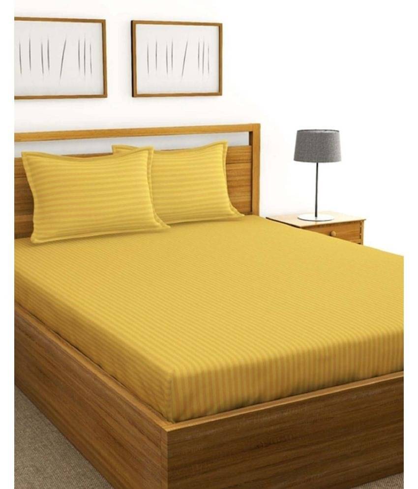 Neekshaa Satin 1 Double Bedsheet with 2 Pillow Covers ( Yellow ) Neekshaa Satin 1 Double Bedsheet with 2 Pillow Covers ( Yellow )