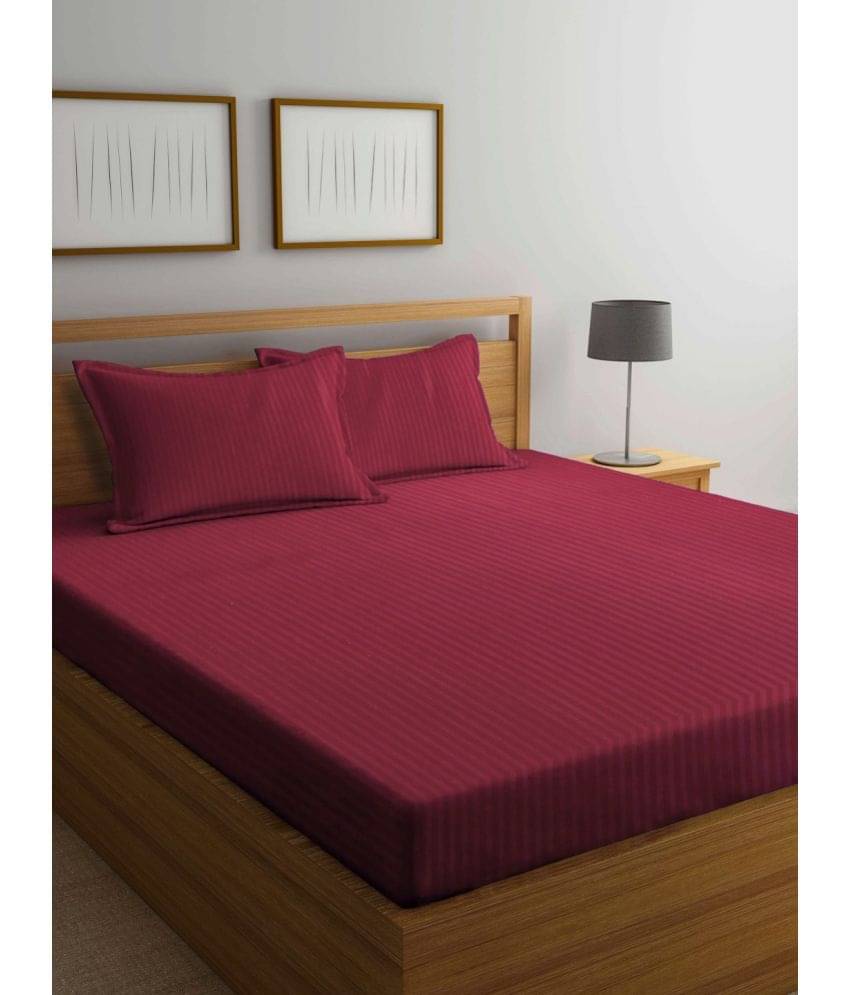 Neekshaa Satin 1 Double Bedsheet with 2 Pillow Covers ( Maroon ) Neekshaa Satin 1 Double Bedsheet with 2 Pillow Covers ( Maroon )